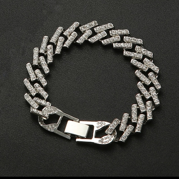 Bling cuban link chain bracelet - Picture 3 of 4